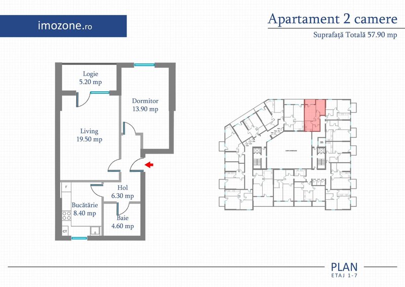 Militari Apartament 2 Camere 57.9 mp Bloc Nou Metrou Pacii / Preciziei